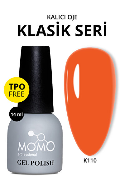 MOMO professional Kalıcı Oje K110, Canlı Nar Çiçeği, 14 ml, TPO- FREE