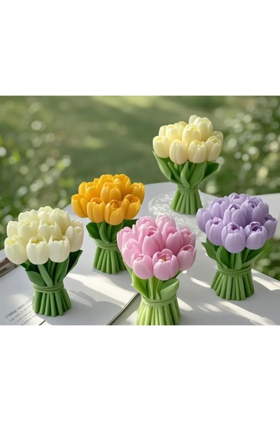 ivtasarim İvtasarimlale buketi mum sikonkalıp kesikli kalıp