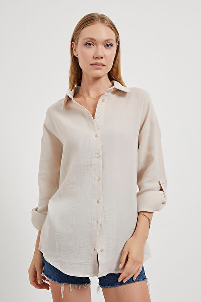 Arma Life Cămașă de bază subțire și lejeră de muselină Stone pentru femei