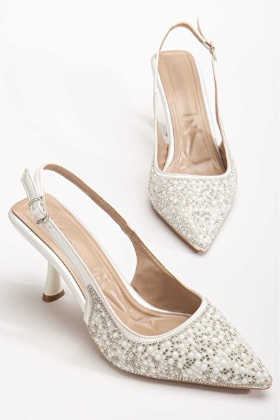 CHİCELLA Saphira İnci Detaylı Kadın Abiye Topuklu Ayakkabı