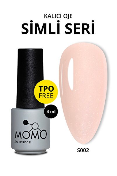 MOMO professional Kalıcı Oje S002, Gümüş Simli Fil Dişi, 4 ml, TPO- FREE