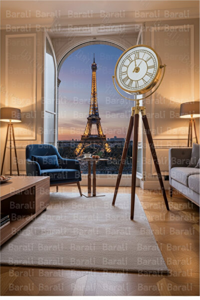 BARALİ Tripod Ayaklı Dekoratif Saat