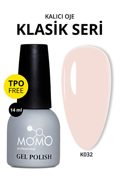 MOMO professional Kalıcı Oje K032, Açık Pudra, 14 ml, TPO- FREE