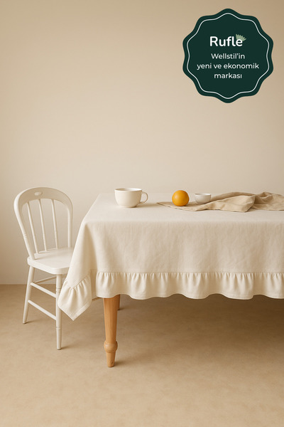 Rufle Eco |   Ruffled Linen Tablecloth