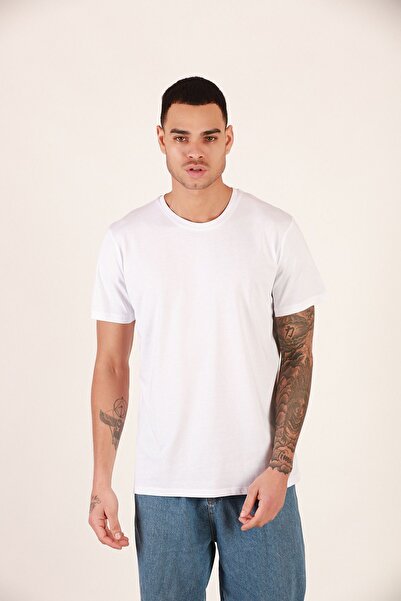 noetr Ανδρικό μπλουζάκι με κοντό μανίκι, φαρδύ λαιμόκοψη, βασικό μπλουζάκι