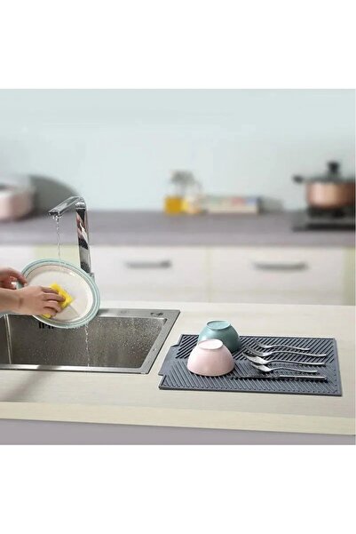 Bayev Büyük BULAŞIK Kurutma Matı Silikon Maxi Boy 44x33cm - Kurutmalık