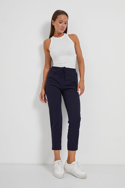 Arma Life Γυναικείο παντελόνι με ελαστική μέση, βασικό στενό παντελόνι από κα...