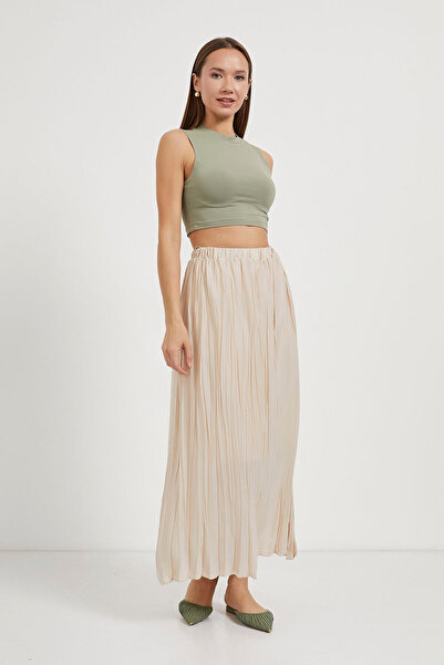 Arma Life Armalıfe 25073 Maxi Women's Skirt with Kraş Detail and Elastic Waist