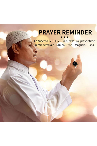 X LOT Smart Tasbih Zikr Ring Muslim Prayer timing reminder OLED display Counter WearableTechnology