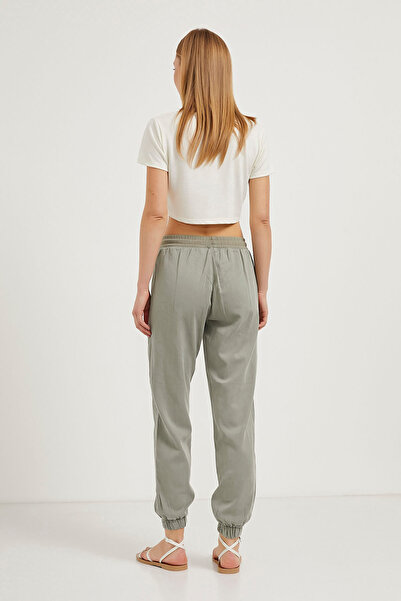 Arma Life Women's Elastic Pocket Summer Khaki Jogger Pants