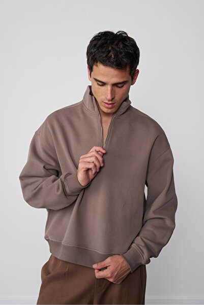 Beyyoglu Dik Yaka Oversize Sweatshirt