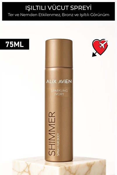 Alix Avien Işıltılı Vücut Spreyi - Shimmer Spray For Body Sparkling Ivory - 7...