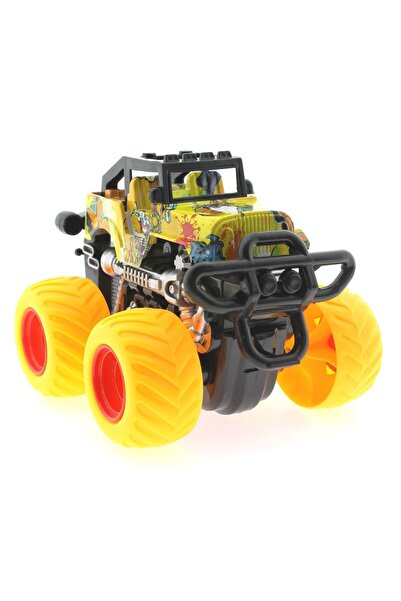 SPOR35 Eğitici Oyuncaklar Die Cast Off Road Dev Sarı Teker Araba Kız Erkek Ço...