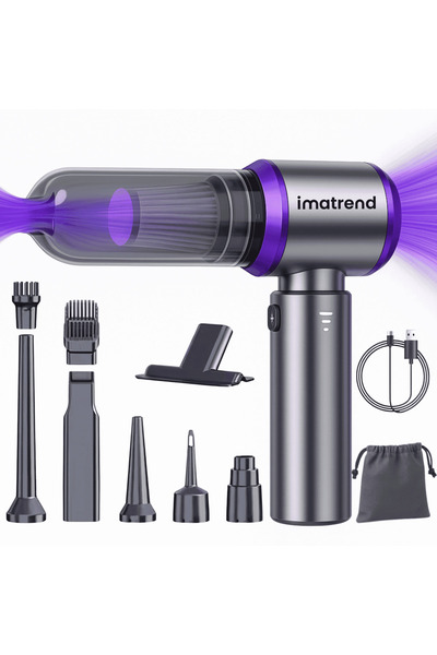 IMA TREND Aspirator Portabil 2 in 1 ST Plus, 100W, 15000Pa, HEPA, 3 Viteze, 6000mAh, 9 Accesorii