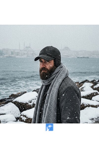 Kardelen Butik Denizli %70 Acrylıc %30 Cotton, Yumuşak Polar Astarlı, Kulak Kapaklı, Suya Dayanıklı Şapka (Kapitone)