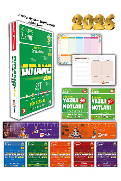 Tonguç Yayınları 7. Sınıf Dinamo Soru Bankası Tüm Dersler - Yazılı Notları 1....