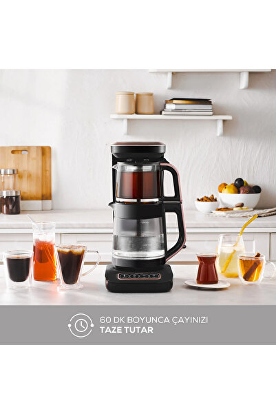 Karaca Çaysever Wi-fi Connect 4 In 1 Konuşan Otomatik Cam Çay Makinesi Ve Fil...