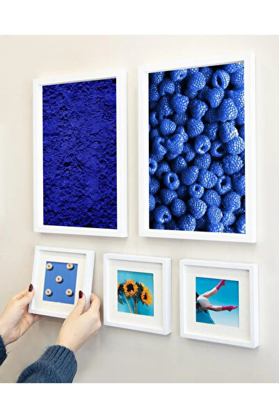 LİFE GLOBAL White 5-Piece Frame Set with Adhesive Remover and Mat - Photo Frame