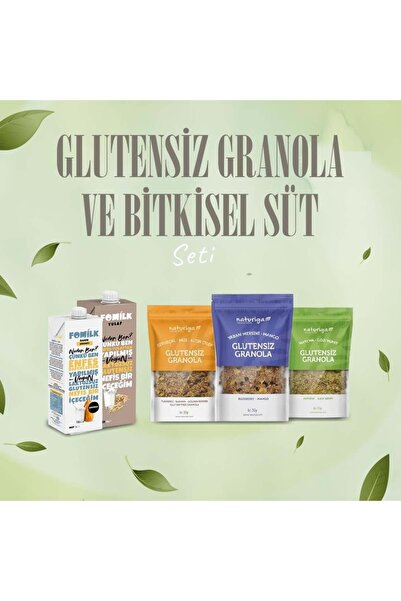 Naturiga Glutensiz Granola ve Bitkisel Süt Seti