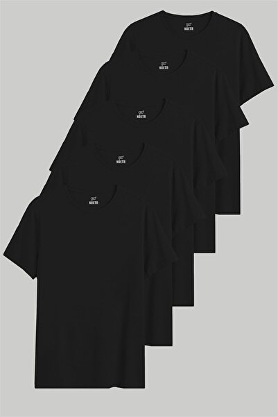 DK DAKSEL Γυναικείο μπλουζάκι 5 τεμαχίων από βαμβακερό κοντό μανίκι με λαιμόκ...