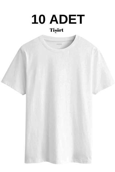 DK DAKSEL Tricou de bază pentru bărbați, cu mânecă scurtă, cu gât rotund, din...