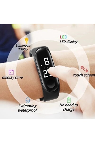 Onkatech Dijital Dokunmatik Led Ekran Su Geçirmez Figürlü Çocuk Kol Saati Bileklik 2023