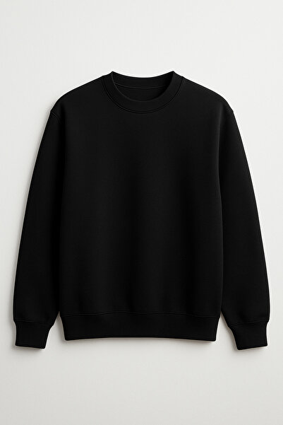 CLIPMAN Ανδρικό φούτερ με 3 κλωστές μονόχρωμη λαιμόκοψη με μονόχρωμη λαιμόκοψη