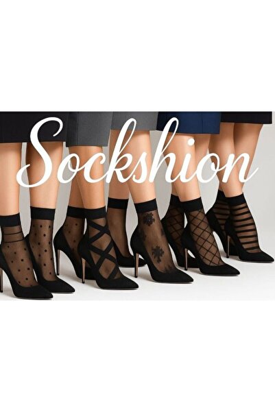 SOCKSHION Kadın Desenli Tül Çorap 6'lı Paket