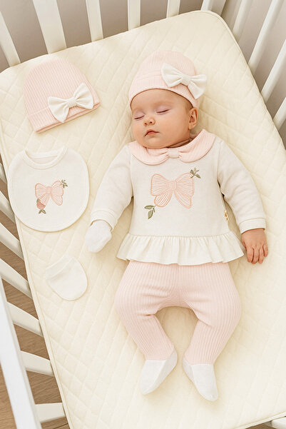 Cherub Baby طقم ملابس للأطفال حديثي الولادة مكون من 5 قطع مطرزة بفيونكة للفتي...