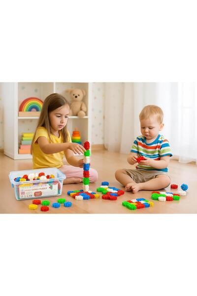 YL Dış Ticaret Puzzle Blocks Çark Puzzle Kutulu Zeka Oyunları Orta Boy 60 Parça