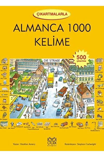 1001 Çiçek Kitaplar Çıkartmalarla Almanca 1000 Kelime