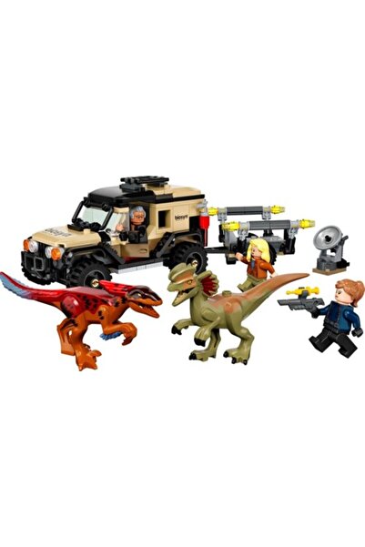 LEGO مجموعة نقل الديناصورات من عالم الجوراسي 76951 - بيرورابتور وديلوفوصور