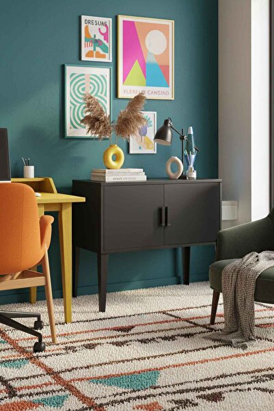 DEQQU TerraGuard Çift Kapaklı Metal Dolap - 70x35x35cm (Ayaklar Dahil 65cm Yü...