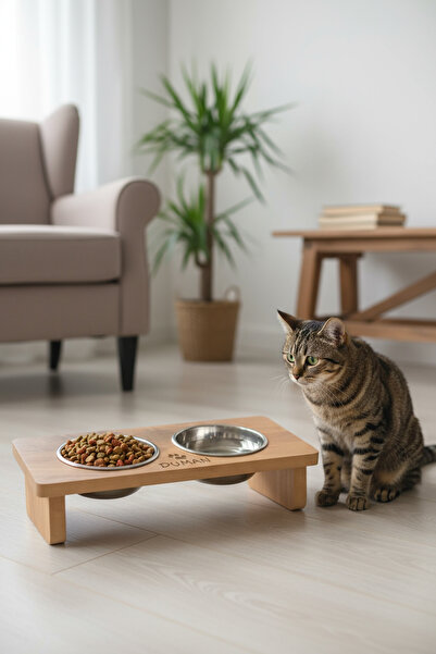 dekoliva Mdf Mama Kabı Kedi Köpek Mama Standı