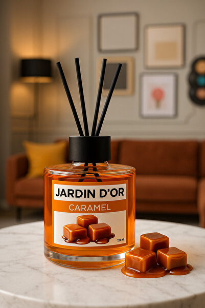 JARDIN D'OR Caramel Reed Diffuser / Karamel Çubuklu Oda Kokusu 120 ml