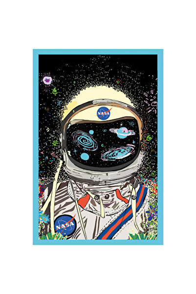 Hi Kami بطاقة تصميم رائد الفضاء والفضاء - بطاقة ملاحظات هدية مزخرفة وبطاقة بريدية |   10x15 سم