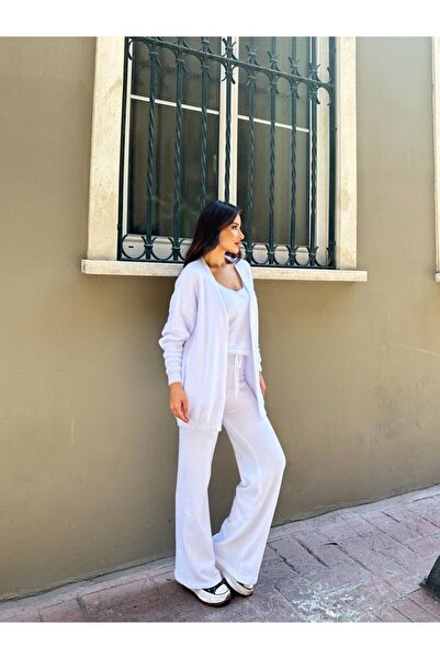 DEHA textile Winter Season Product 3-Piece Set with Pants Soft Beard Wool Yar...