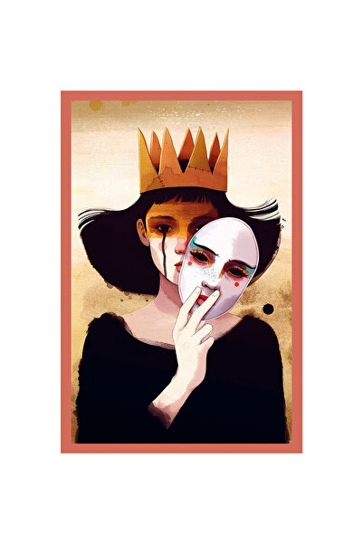 Hi Kami قناع يسقط، ويظل حقيقية - بطاقة بريدية مزخرفة برسوم توضيحية ذات معنى ا...