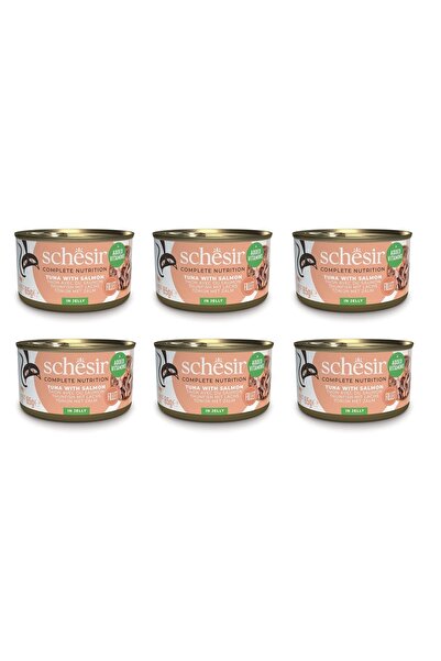 Schesir Ton Ve Somonlu Tam ve Dengeli Kedi Konserve Jöleli 85 Gr. X 6 Adet