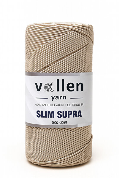 vollen yarn Slim Supra 200 Gr Waxed Polyester Cord – Bag Cord, Runner Cord, Bracelet Cord, Pase Cord – Latte