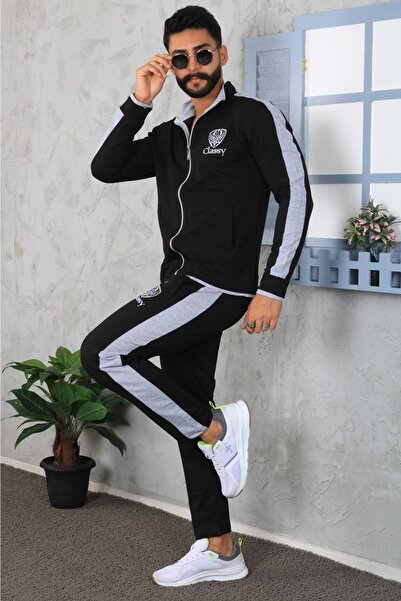 CLASSY.MODA طقم رياضي - طقم بدلة رياضية - قماش بخيطين