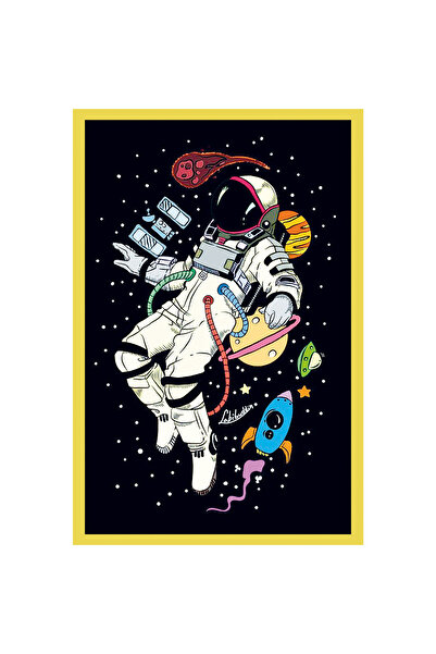 Hi Kami بطاقة تصميم رائد الفضاء والفضاء - بطاقات تصميم ذات طابع مختلط |   10x15 سم