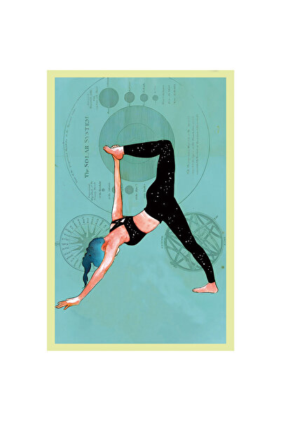 Hi Kami الحركة والتوازن - بطاقات هدايا بتصميم ديكوري لمفهوم اليوغا والرياضة |   10x15 سم