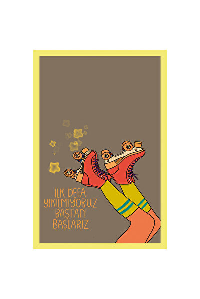 Hi Kami We Are Not Destroyed for the First Time, We Start from Scratch – Motivational Themed Gift Note Card & Postcard |   10X15Cm