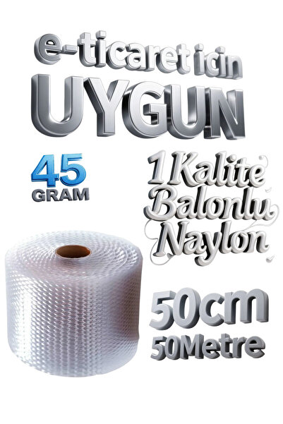 HBNC ( 45 Gram ) 50cm x 50 Metre 1.Kalite Balonlu Naylon Patpat Eşya Koruma B...