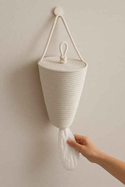 ÖRGÜM Poşetlik Dekoratif Poşet Düzenleyici Organizer 30x20 cm