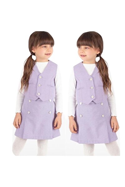 KOKOŞ BEBEK Yelekli 3 Parça Etek Takım | 3/9 Yaş Arası