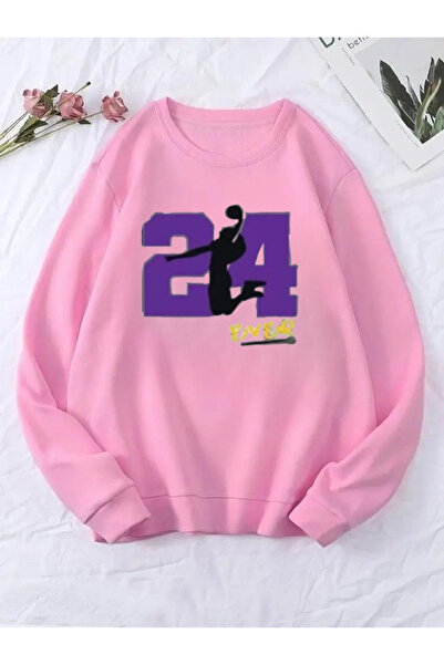 Topçu Pembe 24 Baskılı Unisex Çocuk Sweatshirt