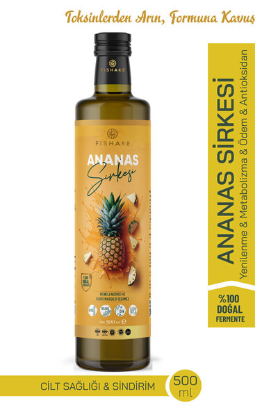 FiShake Ananas Sirkesi 500 ML ( %100 Doğal Fermente )