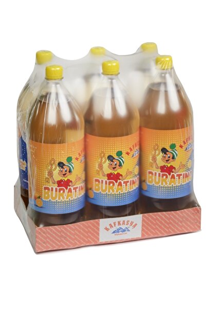 kafkasya meşrubatları Turunçgiller Karışık Aromalı BURATİNO Gazozu - Газированный напиток БУРАТИНО 2 Lt. x 6 Adet